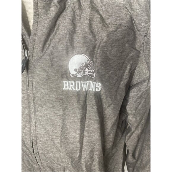 Rebook On Field Cleveland Browns NFL Jacket Mens M Embroidered Coat Light weight - Picture 3 of 10